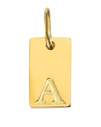 Letter Charm - Rectangle