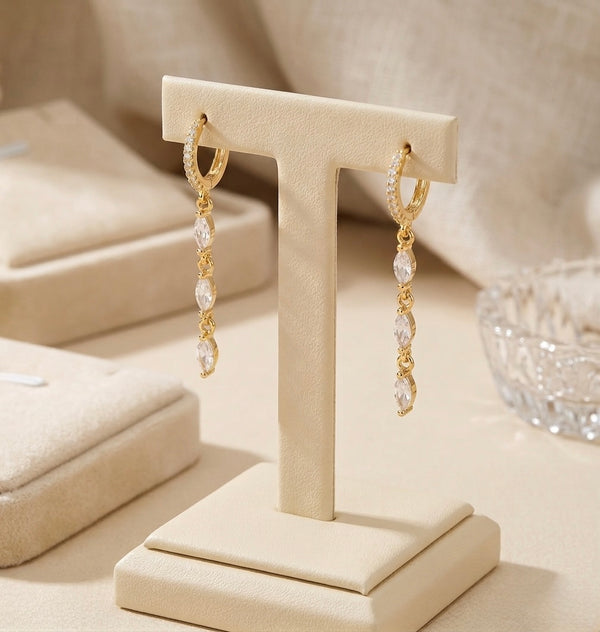 Marquise Crystal Drop Earrings