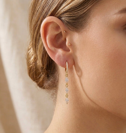 Marquise Crystal Drop Earrings