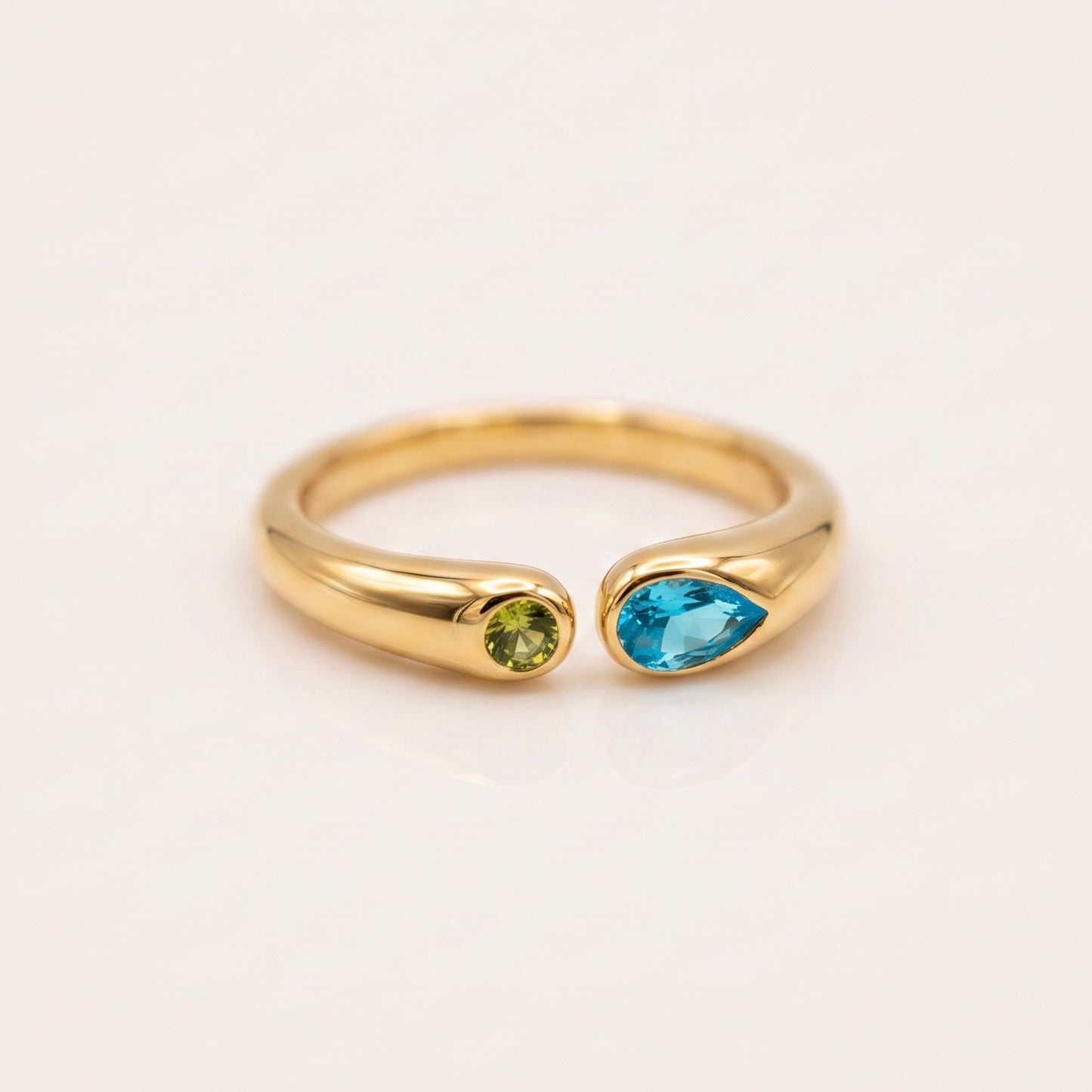 Coloured Stone Adjustable Ring