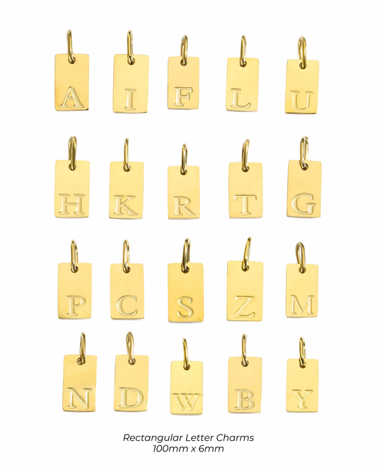Letter Charm - Rectangle